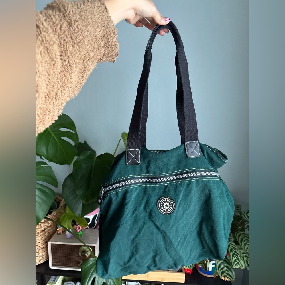 Forest Green Kipling tote bag - READ DESCRIPTION PLS